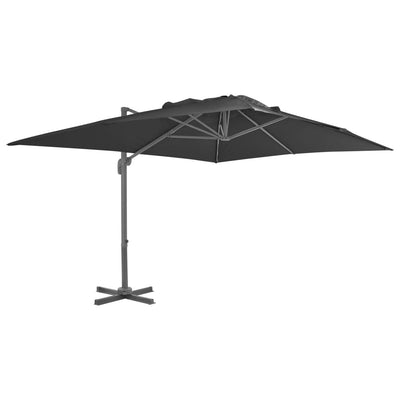 haveparasol m. transportabel fod antracitgrå