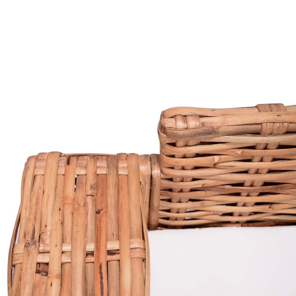 3-personers havesofa naturligt rattan