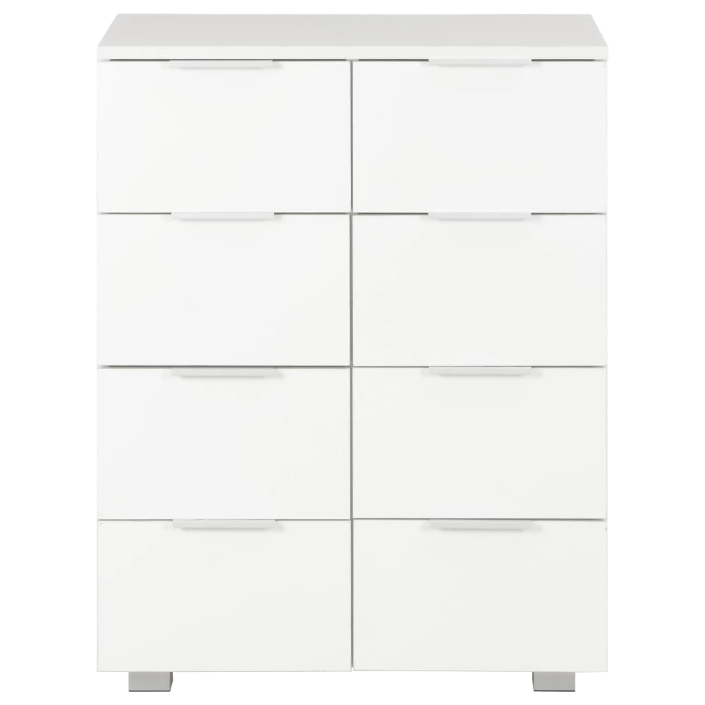 kommode 60x35x80 konstrueret træ hvid højglans