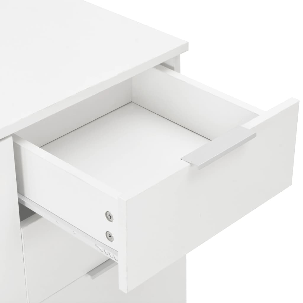 skænk 107x35x80,5 cm hvid højglans