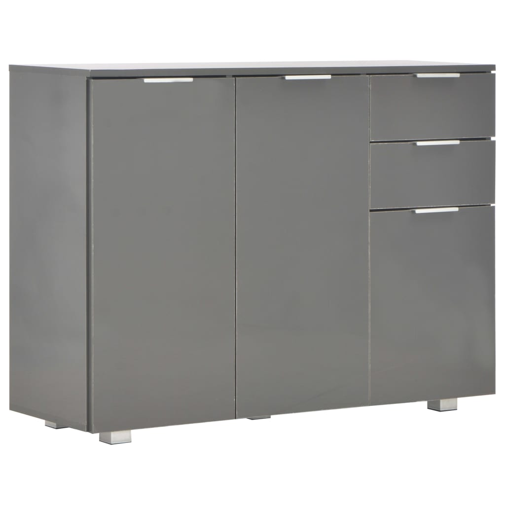 skænk 107x35x80,5 cm grå højglans