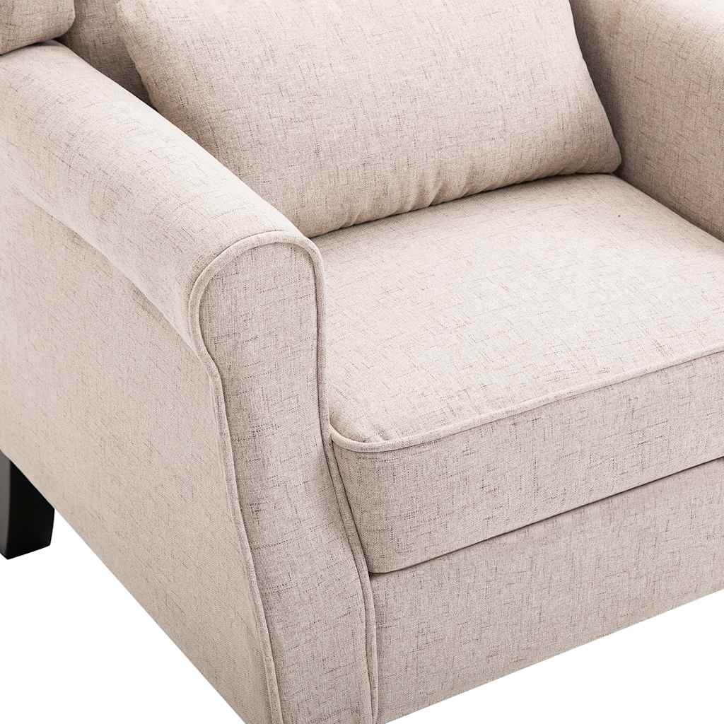 lænestol stof beige
