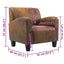 sofastol brun 70x69x72 cm kunstlæder