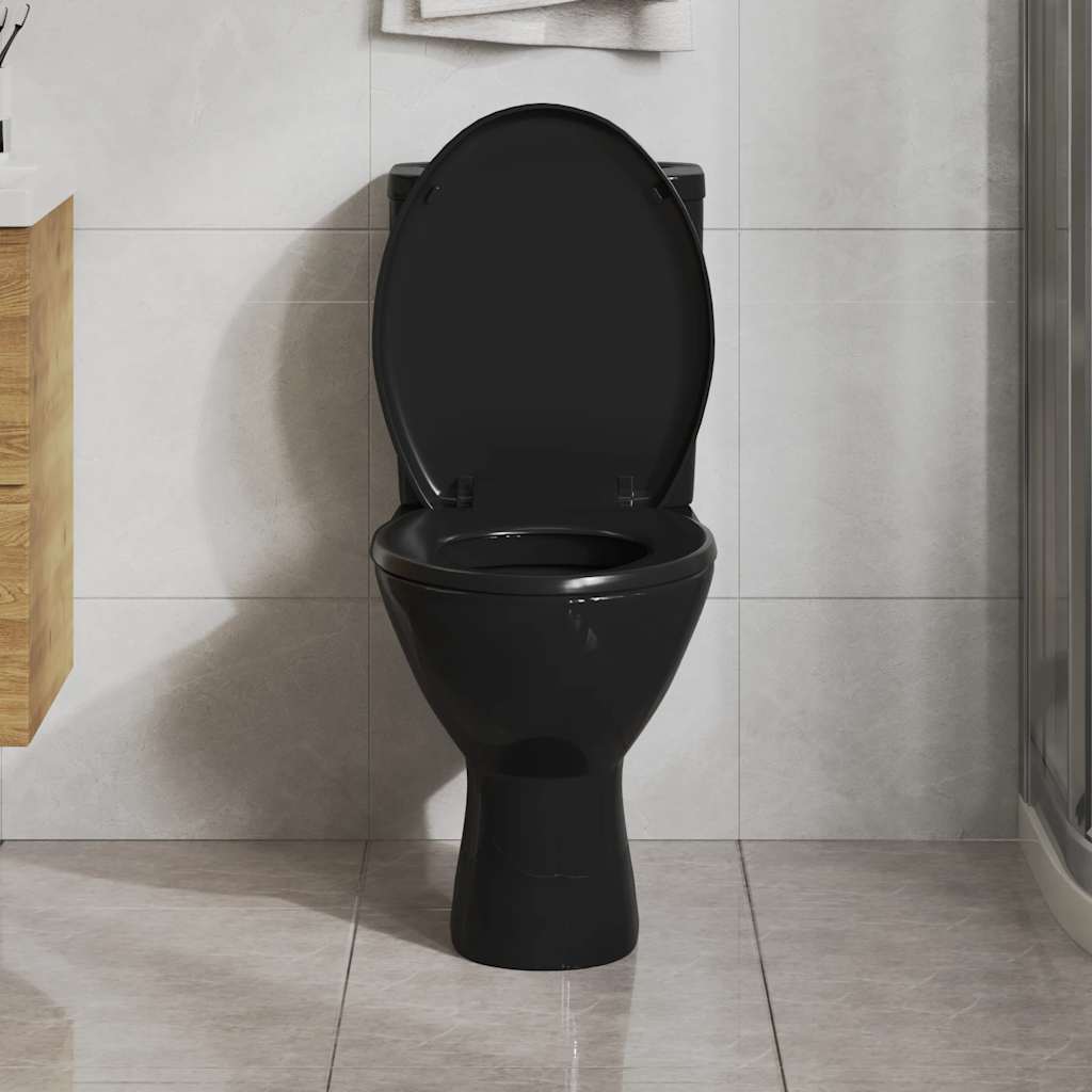 toiletsæde med soft-close og quick release-design sort