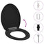 toiletsæde med soft-close og quick release-design sort