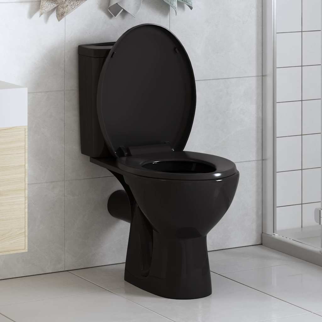 toiletsæde med soft-close og quick release-design sort