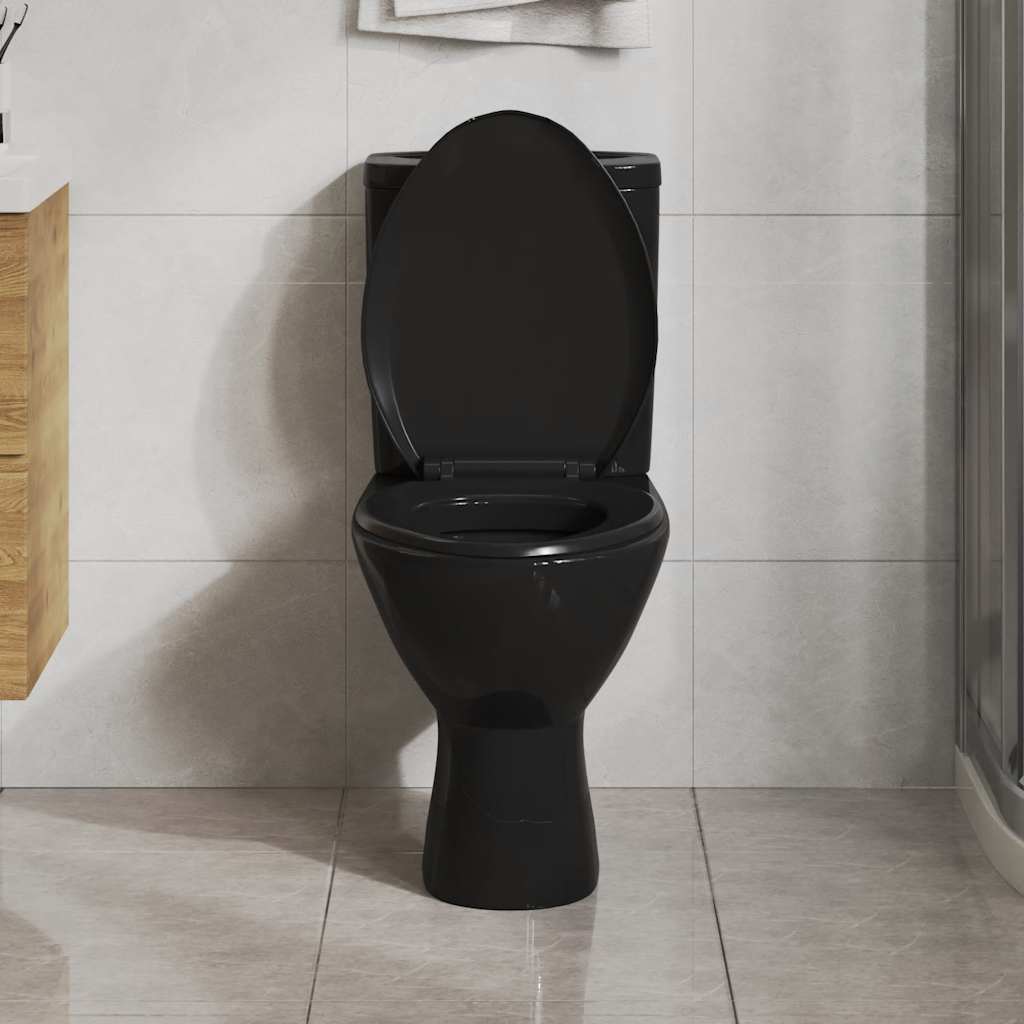 toiletsæde med soft-close og quick release-design sort
