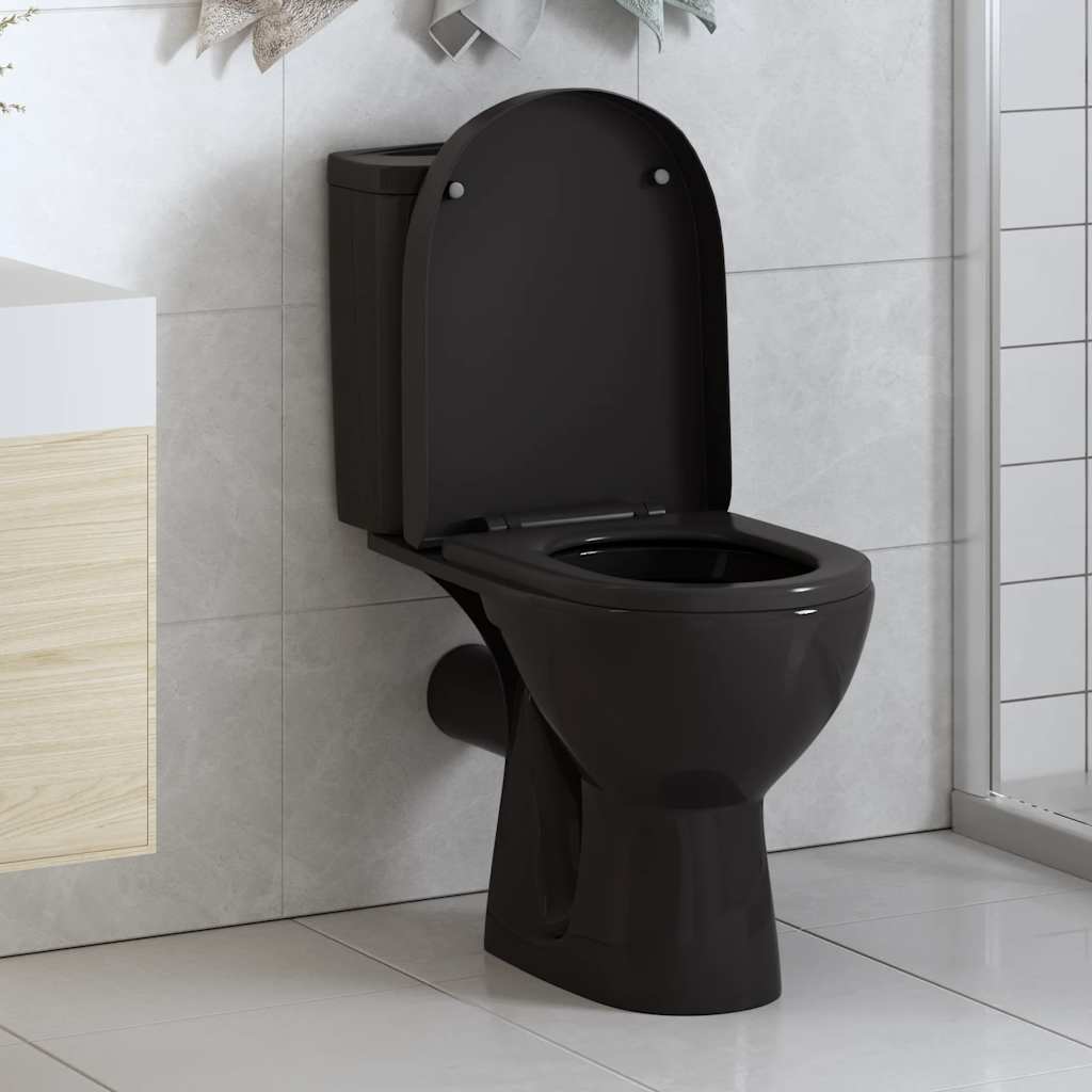 toiletsæde med soft-close og quick release-design sort