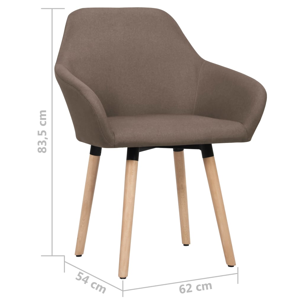 spisebordsstole 2 stk. stof brun
