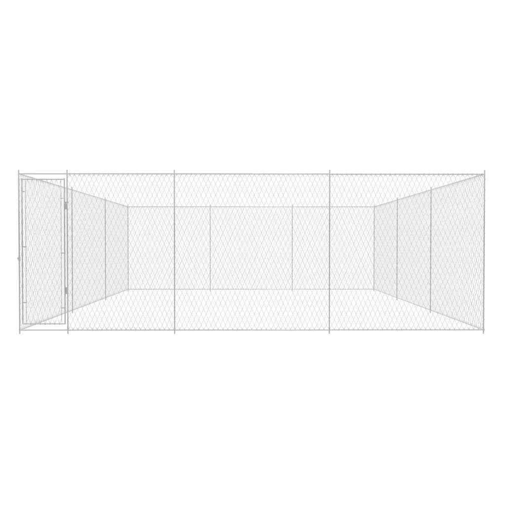udendørs hundeløbegård galvaniseret stål 570x570x185 cm
