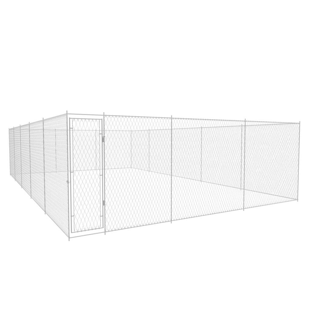 udendørs hundeløbegård galvaniseret stål 950x570x185 cm