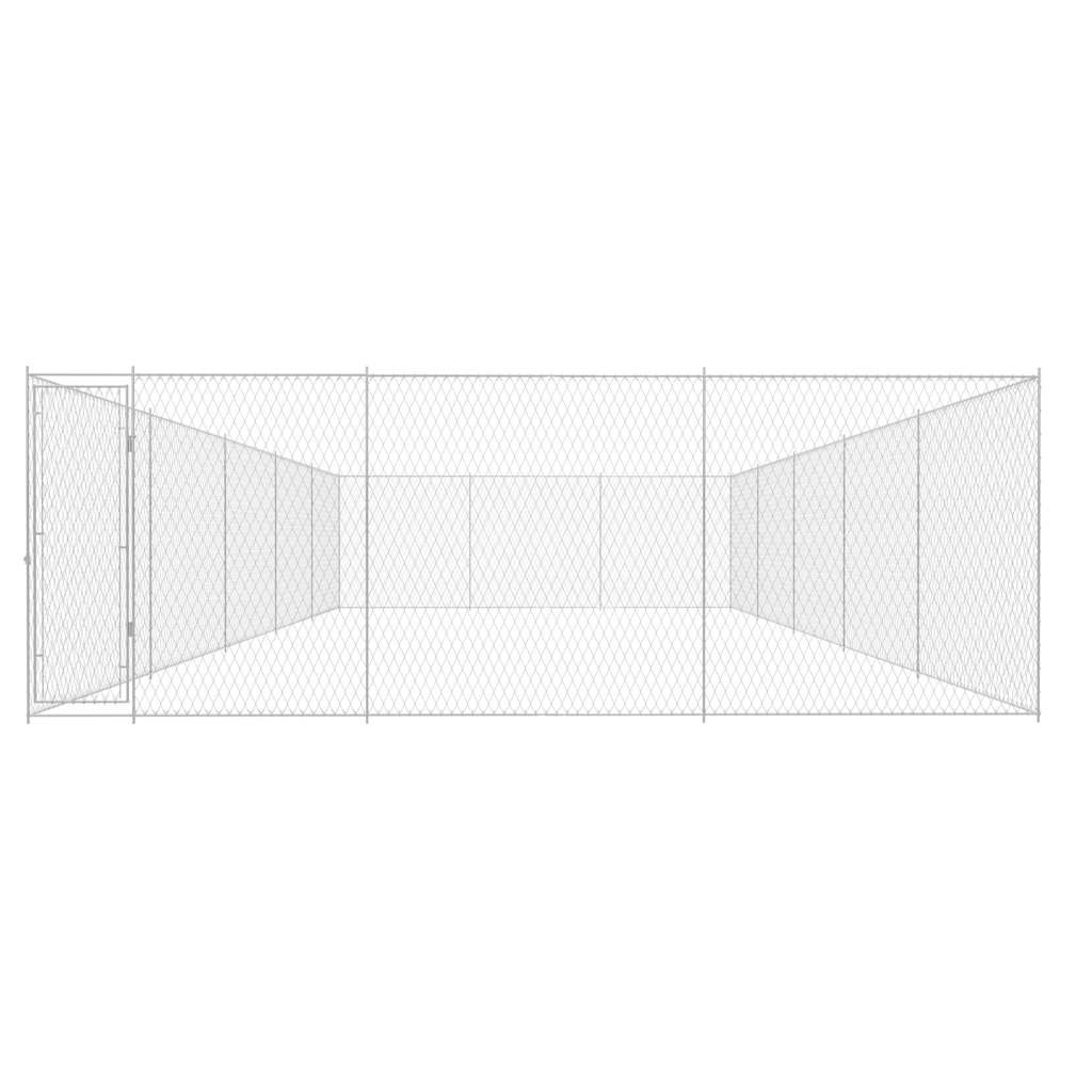 udendørs hundeløbegård galvaniseret stål 950x570x185 cm