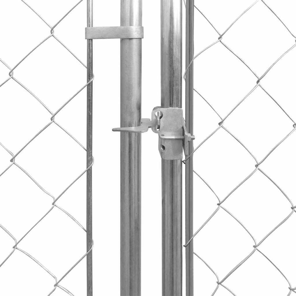 udendørs hundeløbegård galvaniseret stål 950x570x185 cm