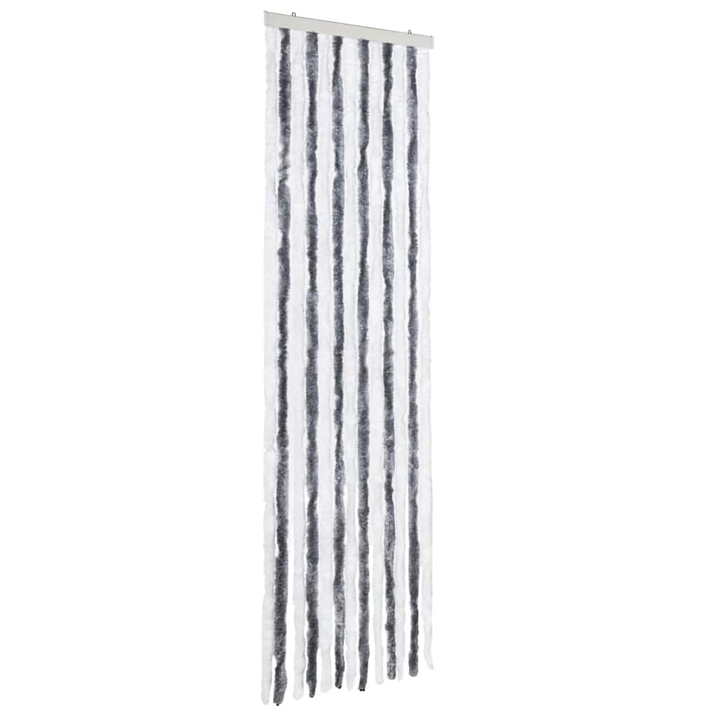 insektgardin grå og hvid 56 x 185 cm chenille