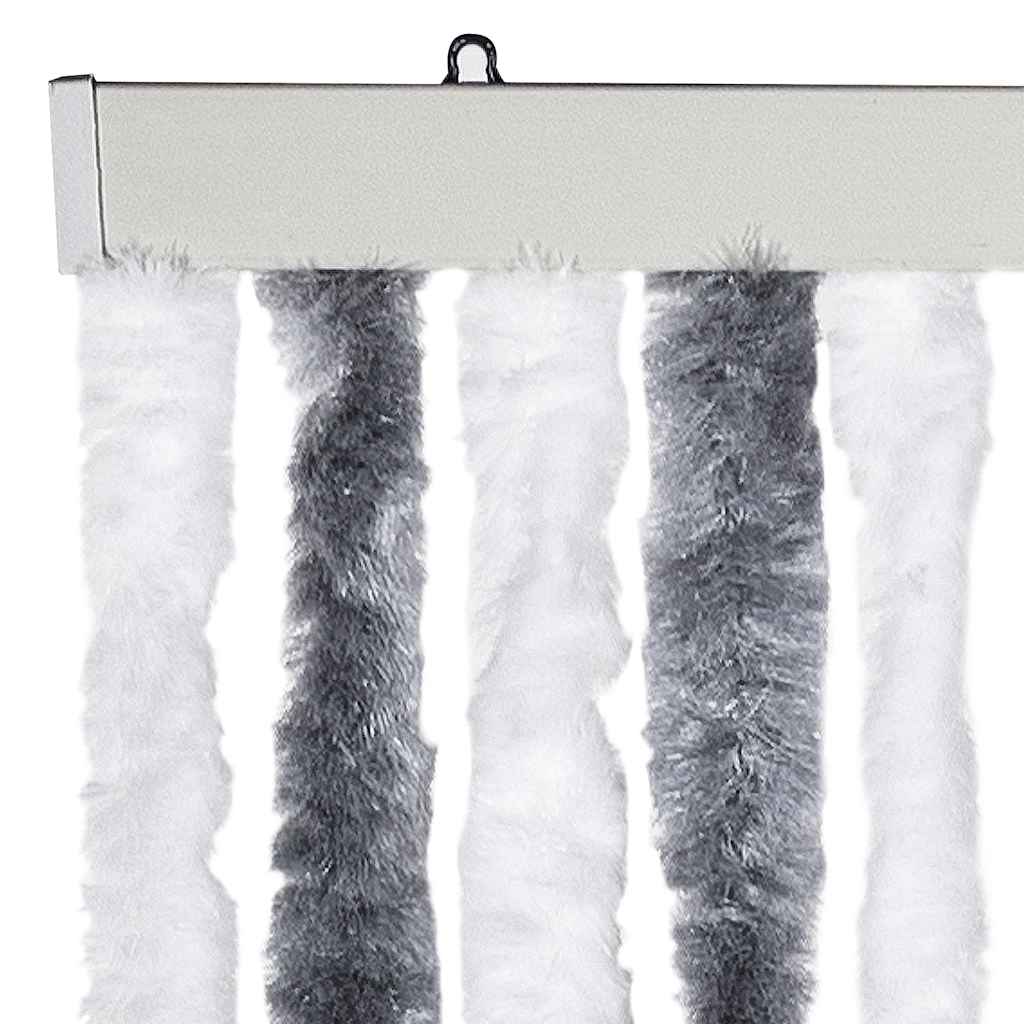 insektgardin grå og hvid 56 x 185 cm chenille