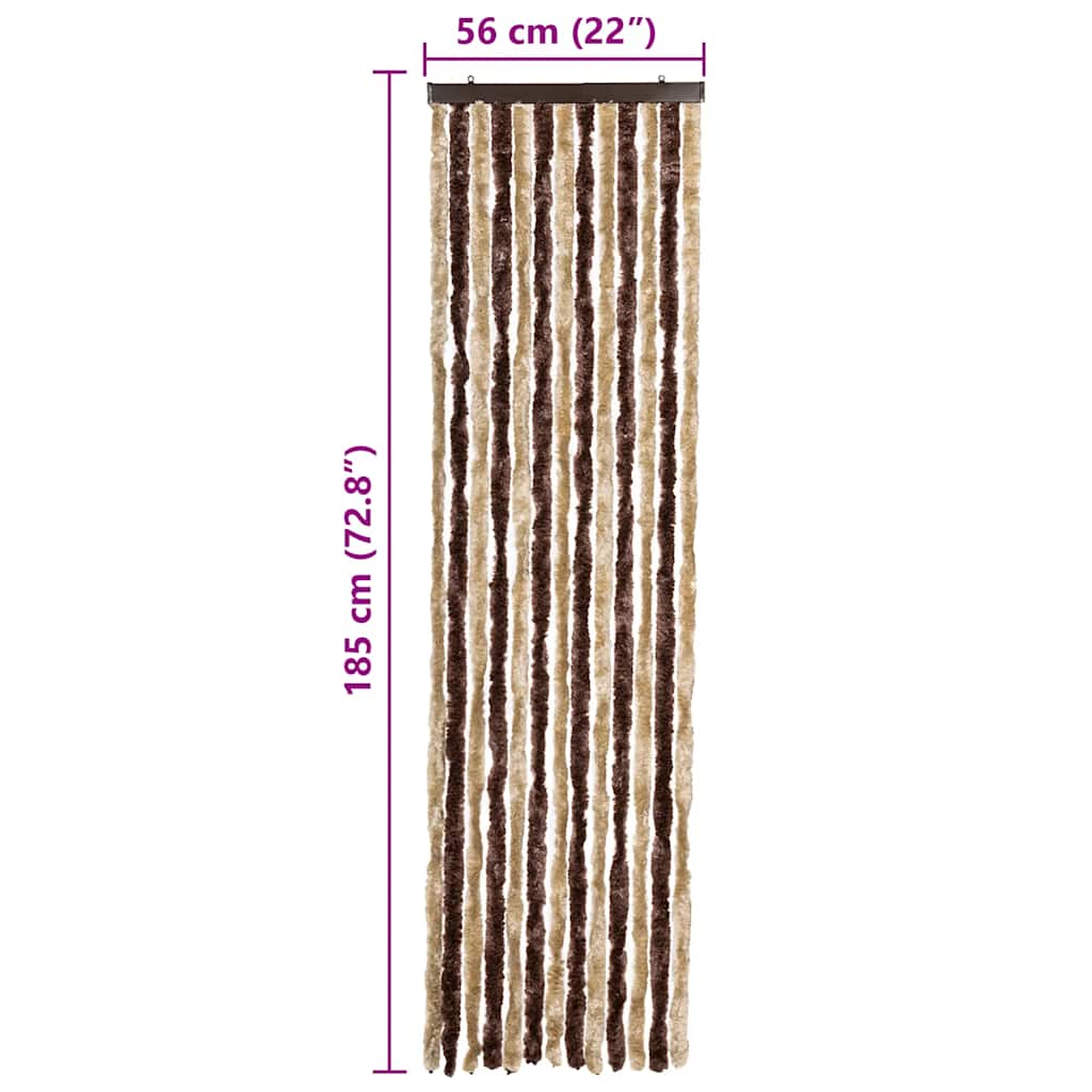 insektgardin 56 x 185 cm beige og lysebrun