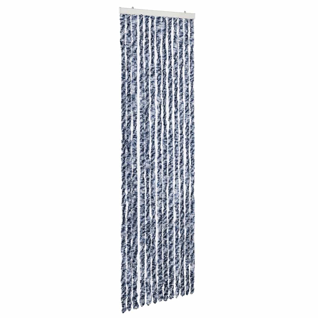 insektgardin 56 x 185 cm blå hvid og sølvfarvet