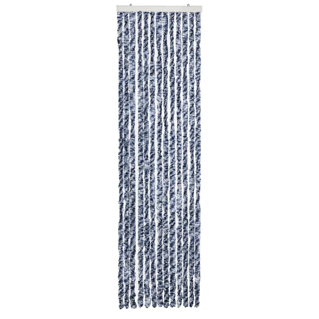 insektgardin 56 x 185 cm blå hvid og sølvfarvet