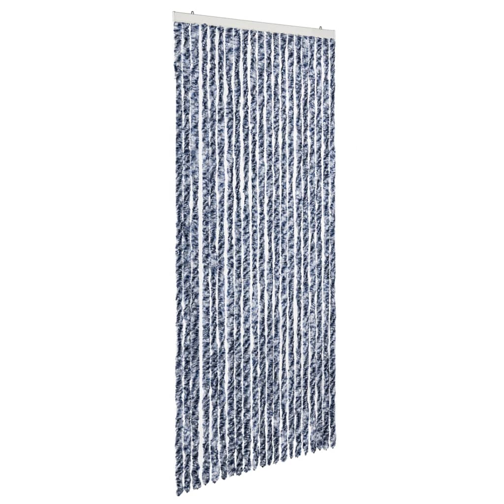 insektgardin 90 x 220 cm blå, hvid og sølvfarvet