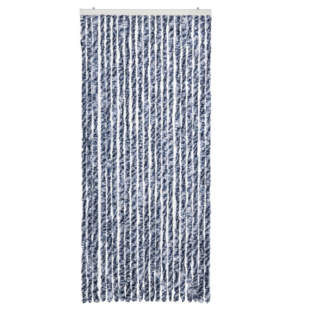 insektgardin 90 x 220 cm blå, hvid og sølvfarvet