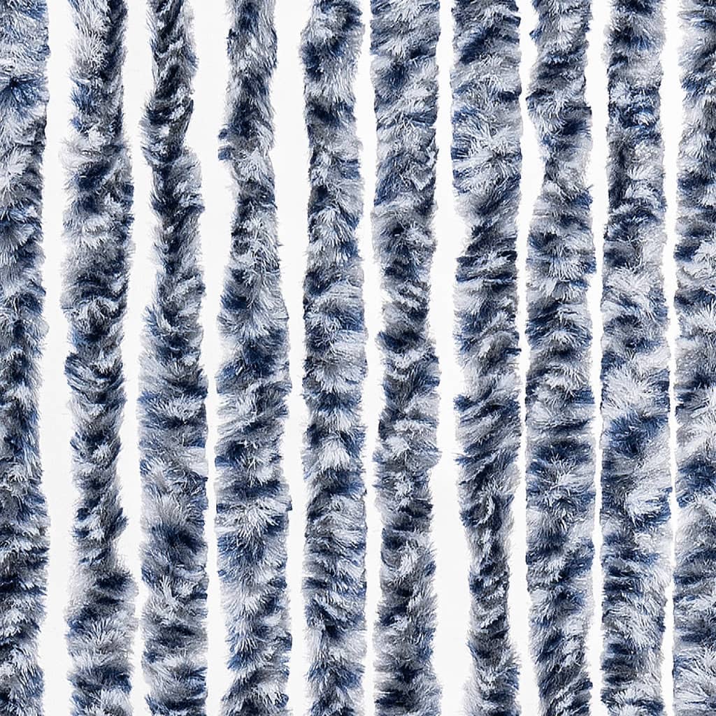insektgardin 90 x 220 cm blå, hvid og sølvfarvet