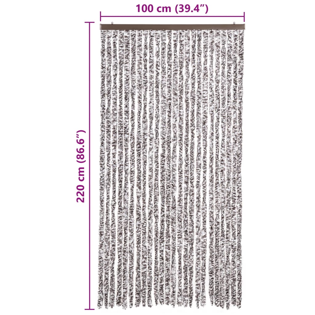 insektgardin 100 x 220 cm brun og beige
