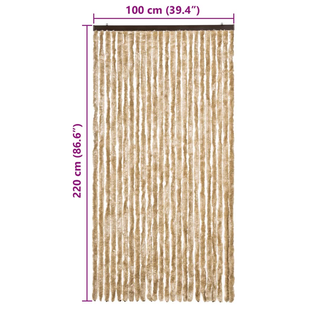 insektgardin 100 x 220 cm beige