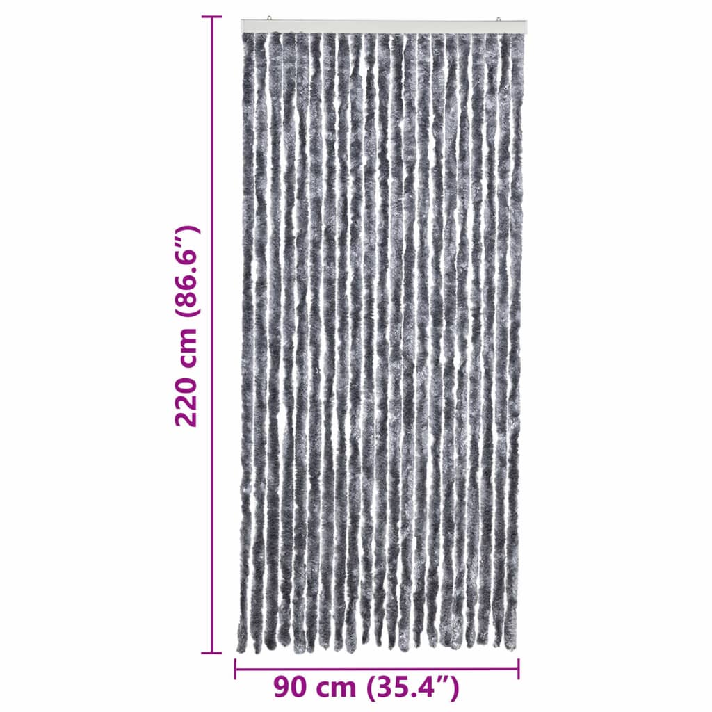 insektgardin 90 x 220 cm sølvfarvet