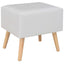 sengeskabe 2 stk. 40 x 35 x 40 cm kunstlæder hvid