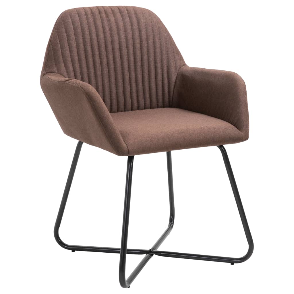 spisebordsstole 2 stk. stof brun