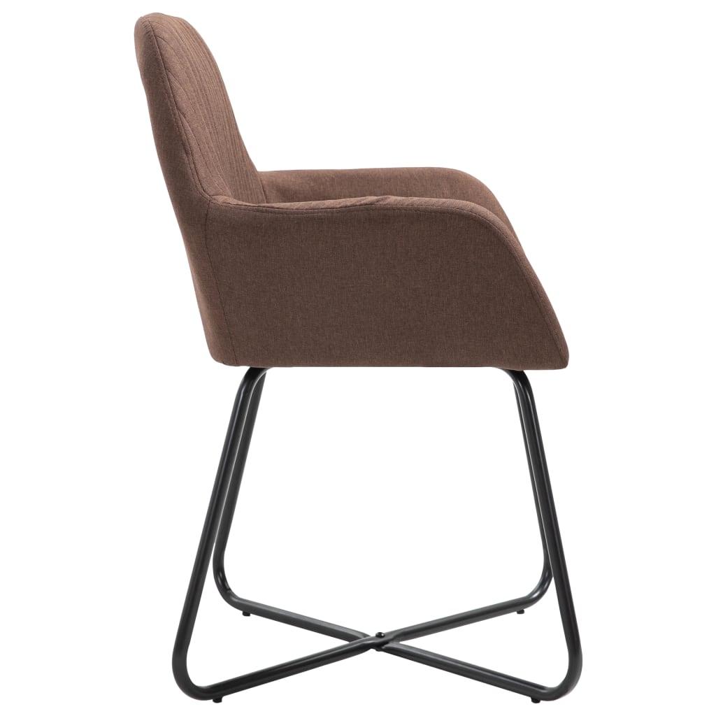 spisebordsstole 2 stk. stof brun