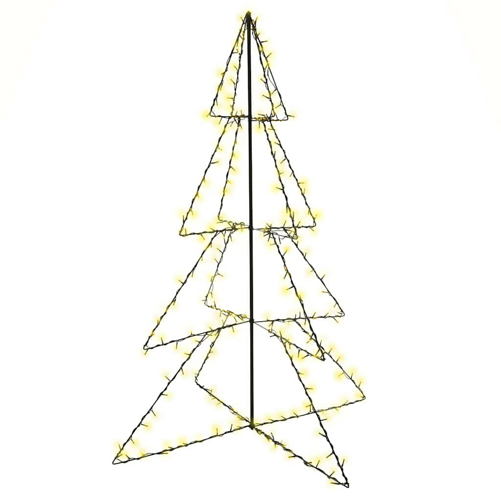 lysende juletræ 115x150 cm 240 LED'er indendørs/udendørs