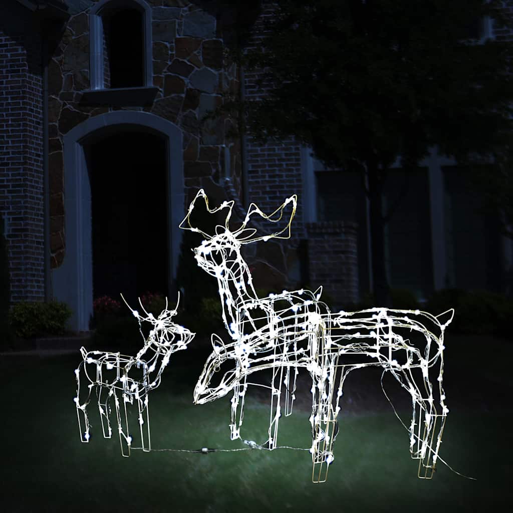 julelysdisplay i 3 dele Rensdyr 229 LED'er