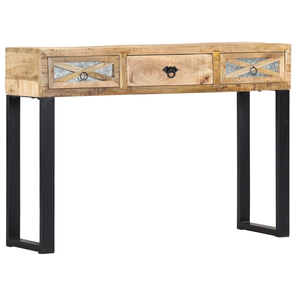 konsolbord massivt mangotræ 110 x 30 x 76 cm