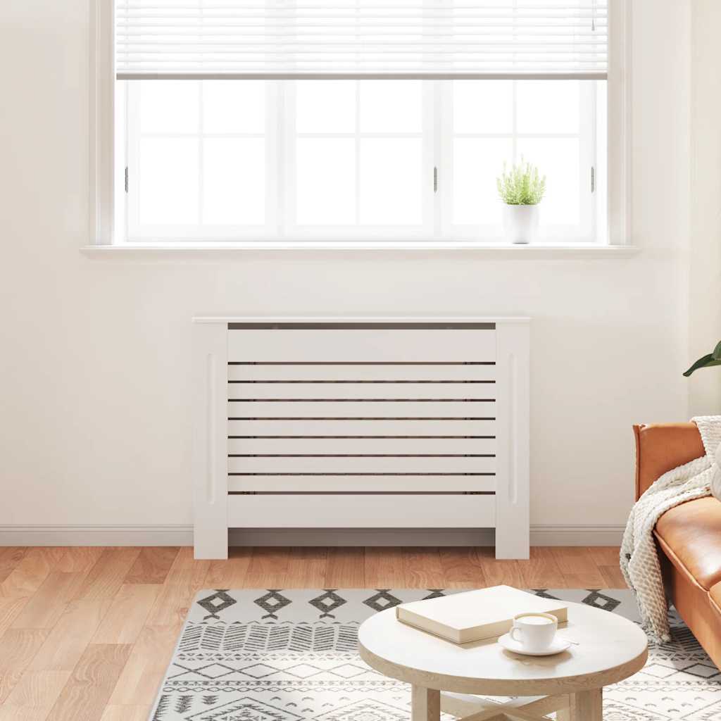 radiatorskjuler MDF 112 x 19 x 81,5 cm hvid