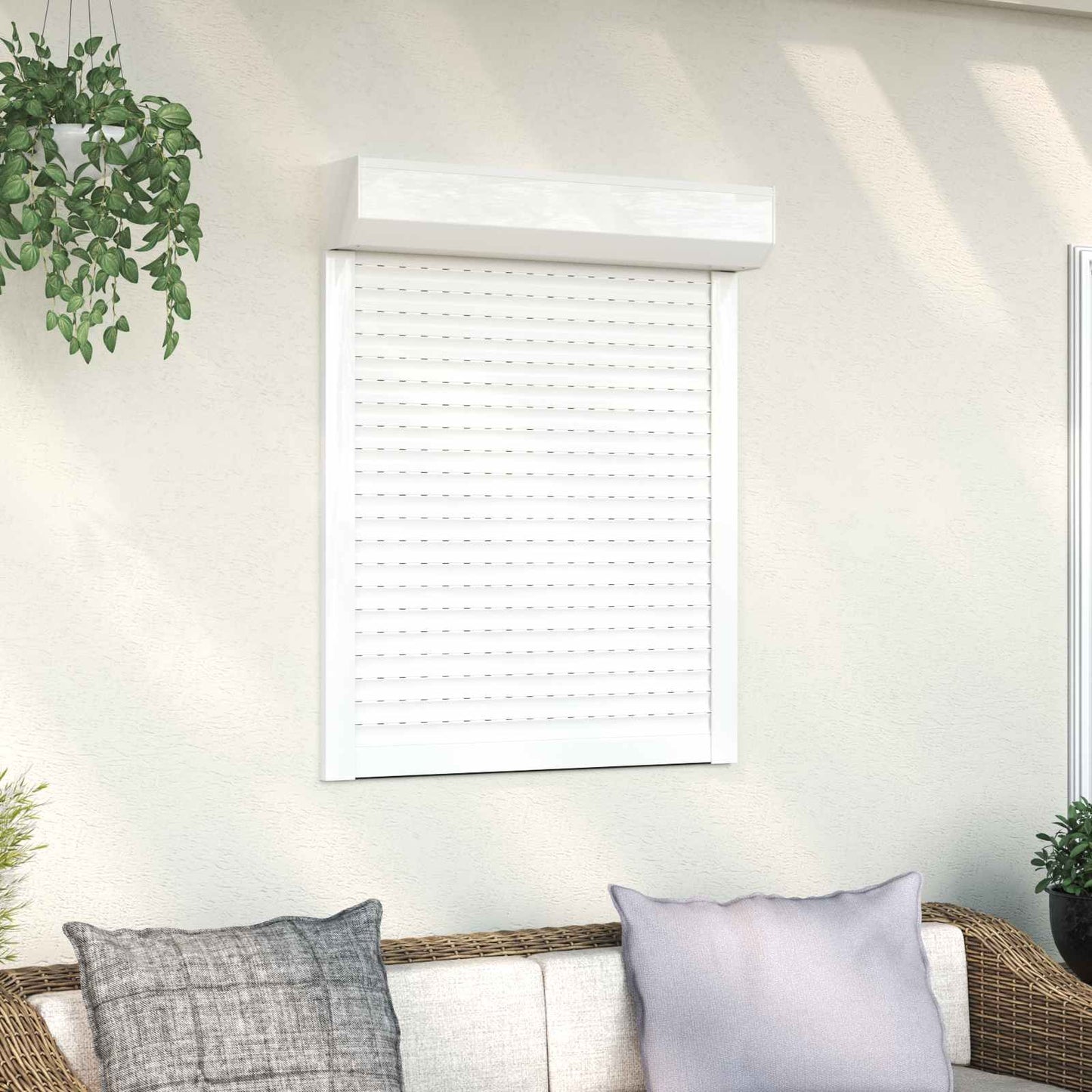 Rullegardin Hvid 70 x 100 cm Aluminium og Polyurethan
