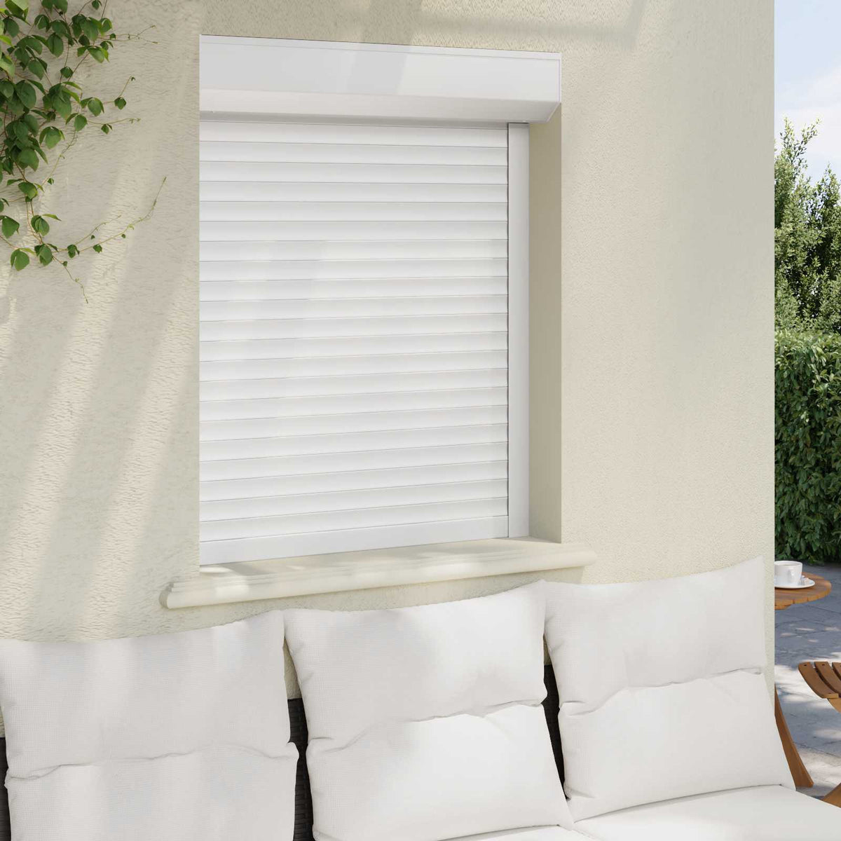 Rullegardin Hvid 80 x 100 cm Aluminium og Polyurethan