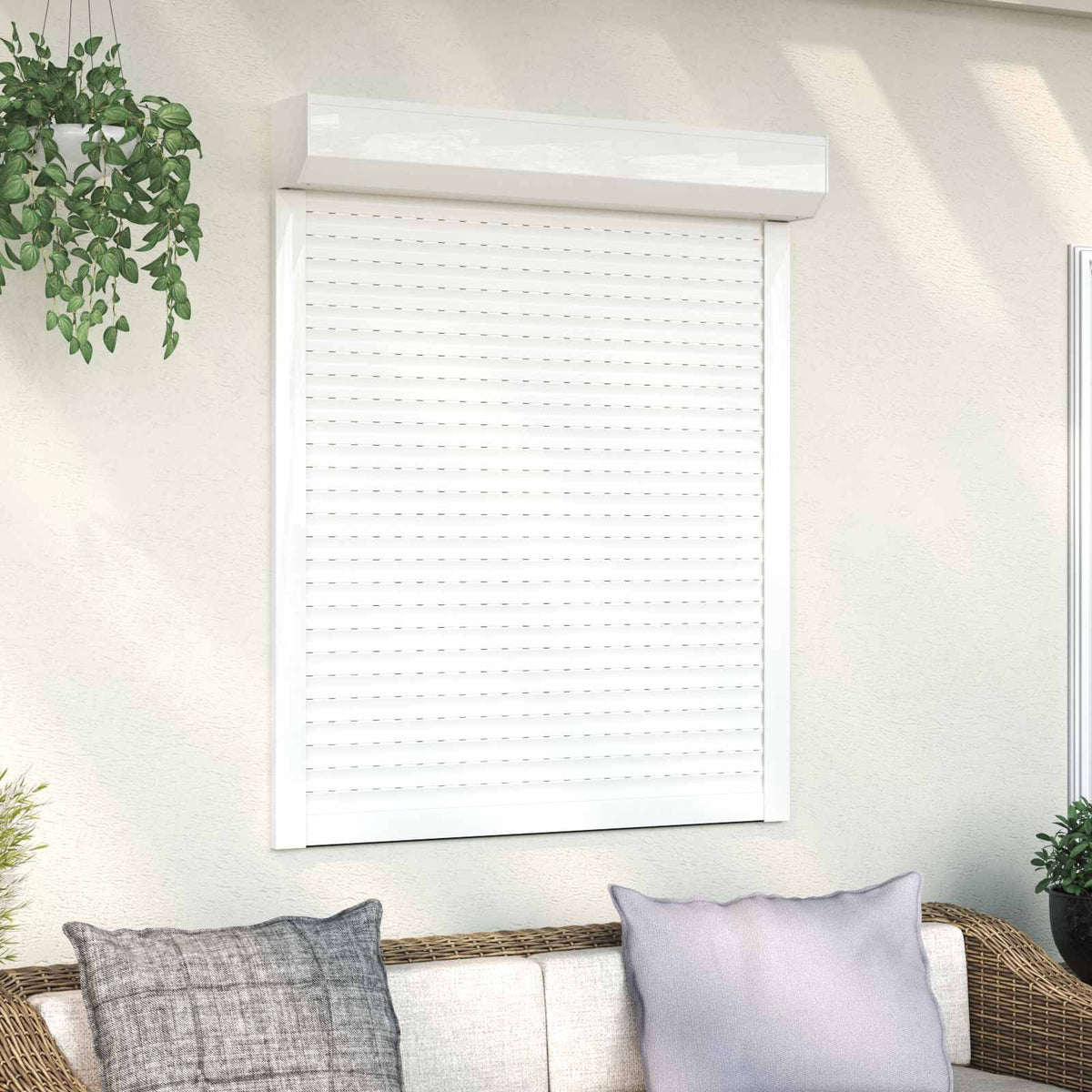 Rullegardin Hvid 100 x 130 cm Aluminium og Polyurethan