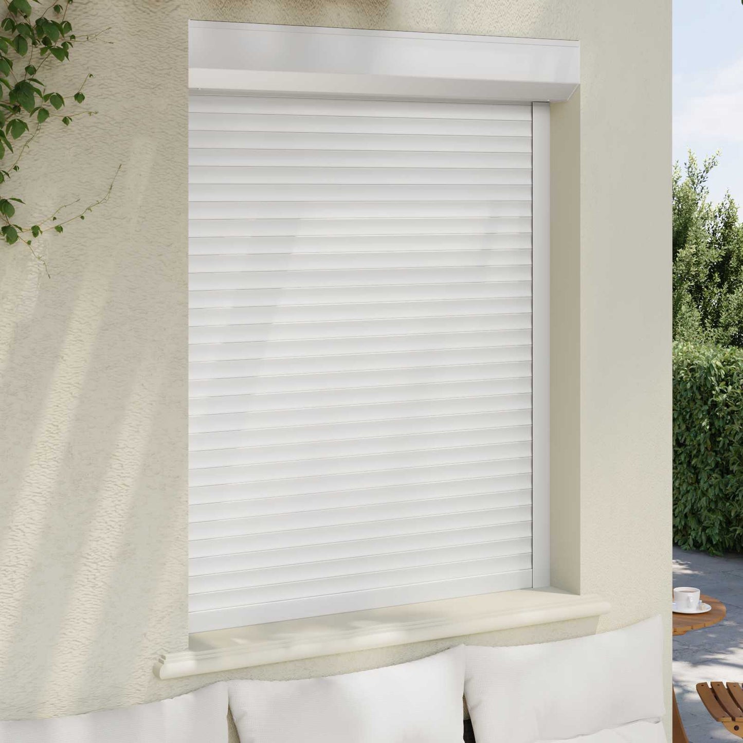 Rullegardin Hvid 100 x 130 cm Aluminium og Polyurethan
