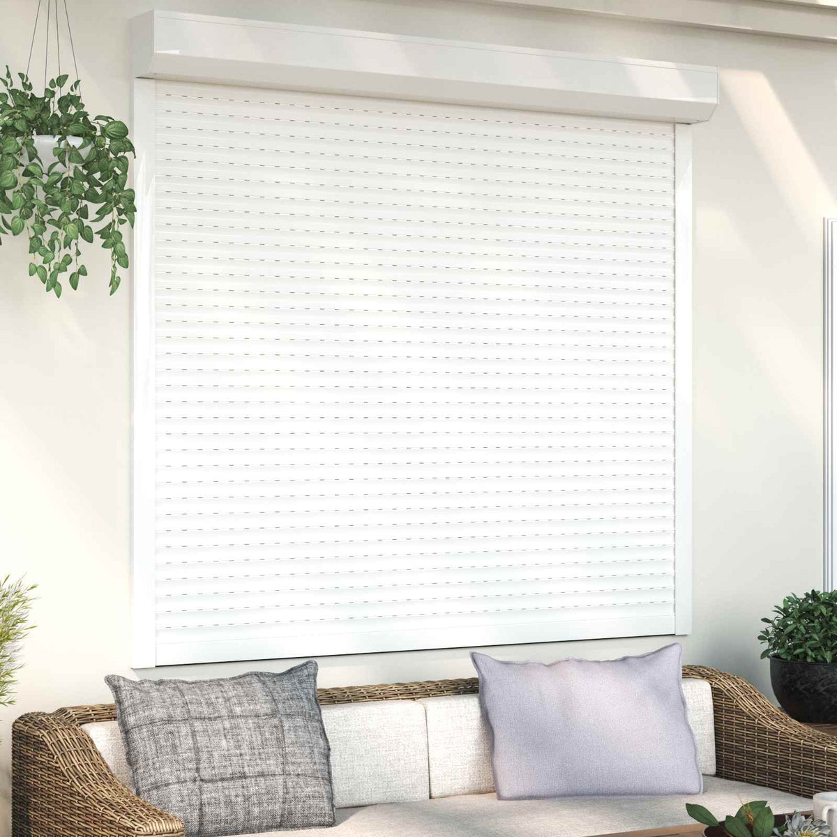 Rullegardin Hvid 160 x 150 cm Aluminium og Polyurethan