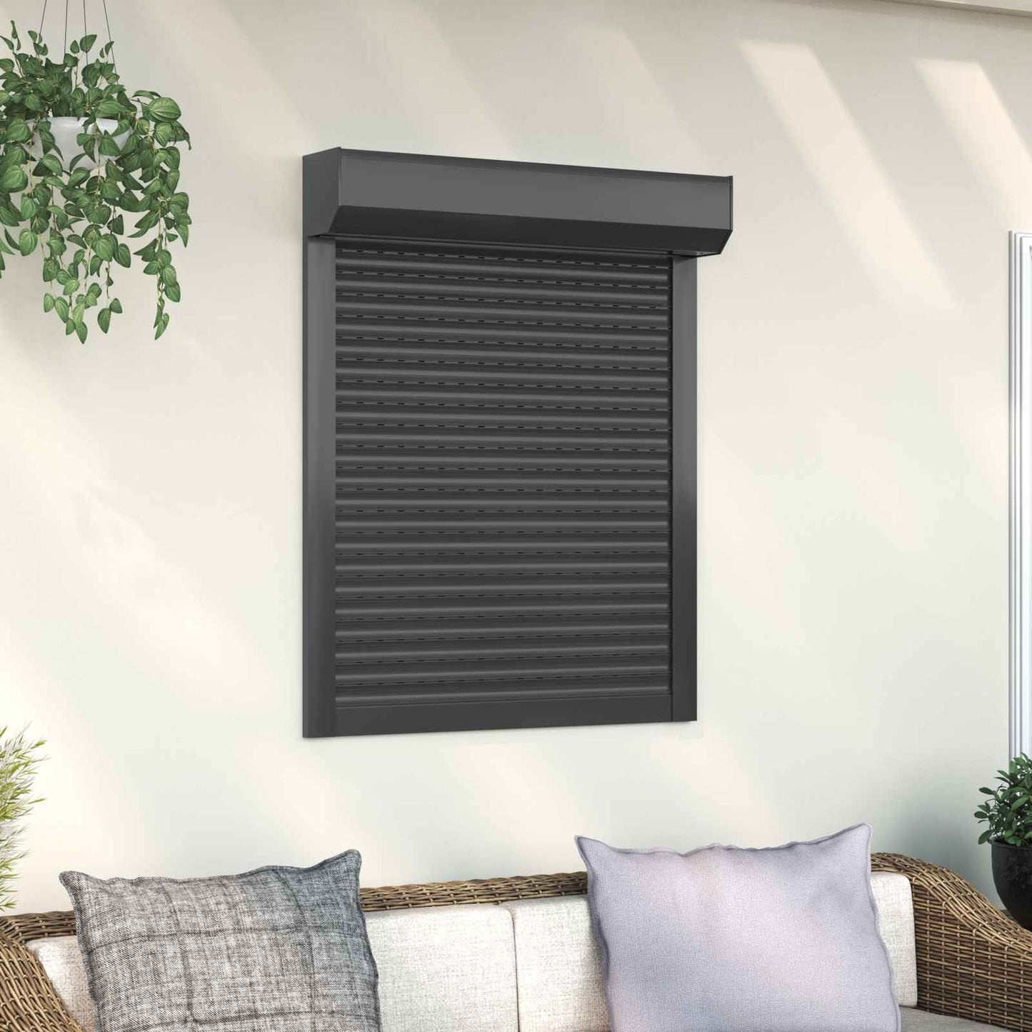 Rullegardin Antracit 80 x 100 cm Aluminium og Polyurethan
