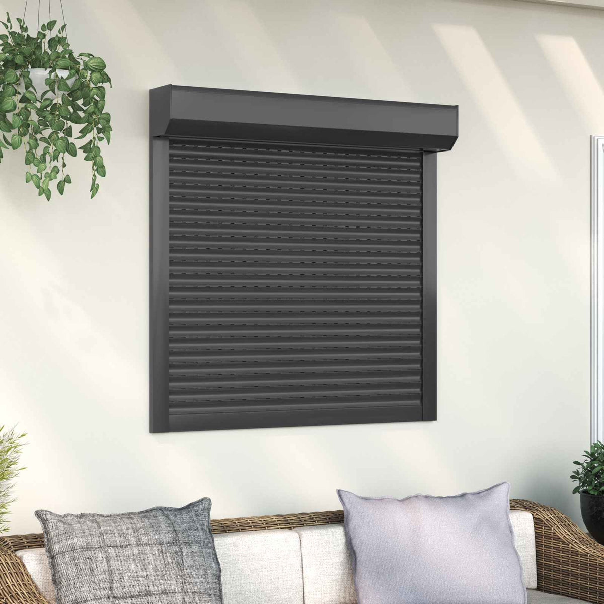 Rullegardin Antracit 100 x 100 cm Aluminium og Polyurethan
