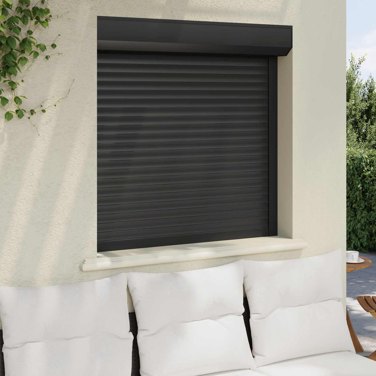 Rullegardin Antracit 100 x 100 cm Aluminium og Polyurethan