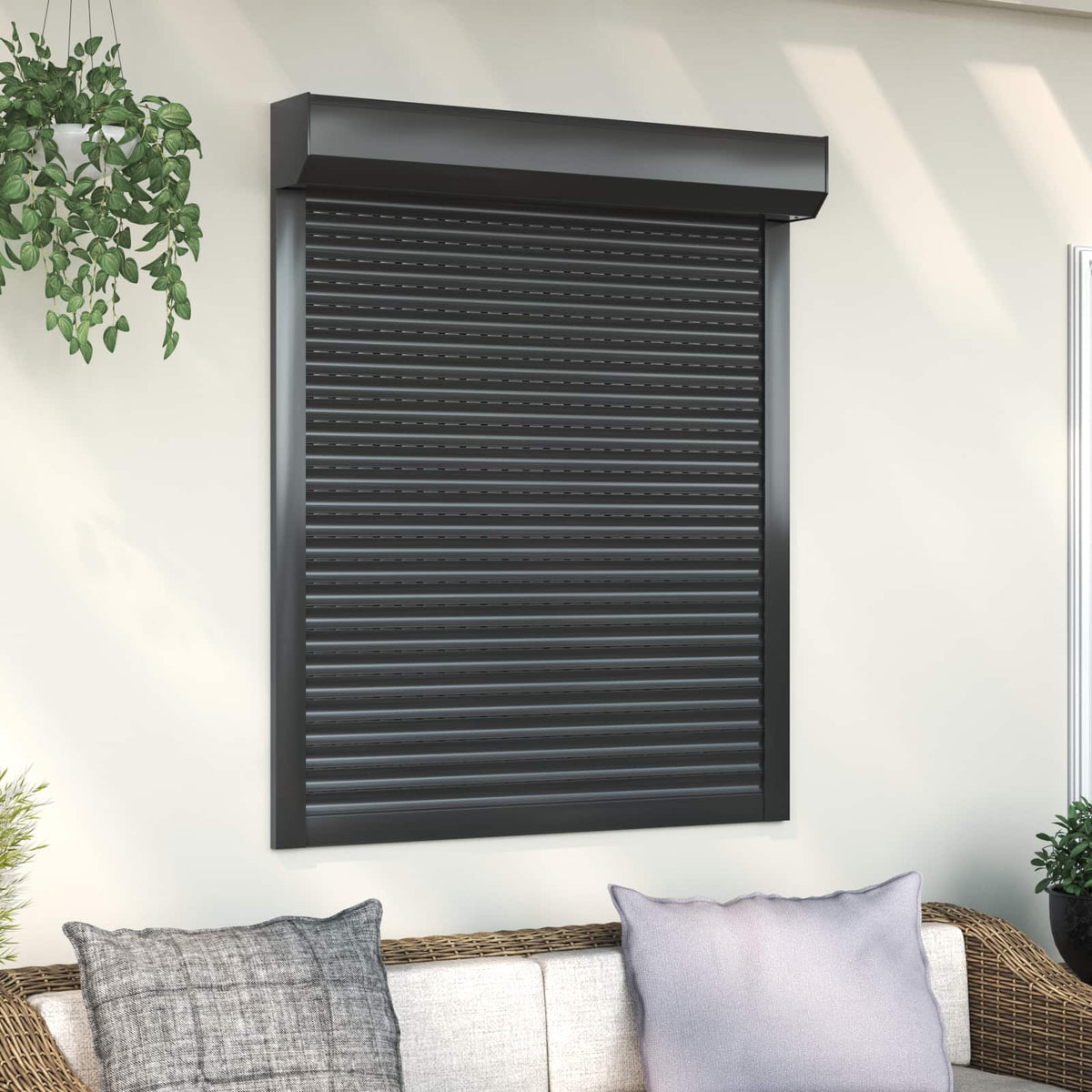 Rullegardin Antracit 100 x 120 cm Aluminium og Polyurethan