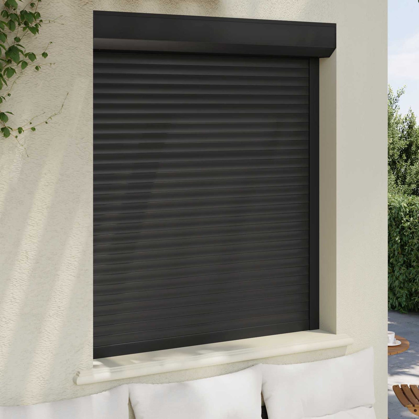 Rullegardin Antracit 110 x 130 cm Aluminium og Polyurethan