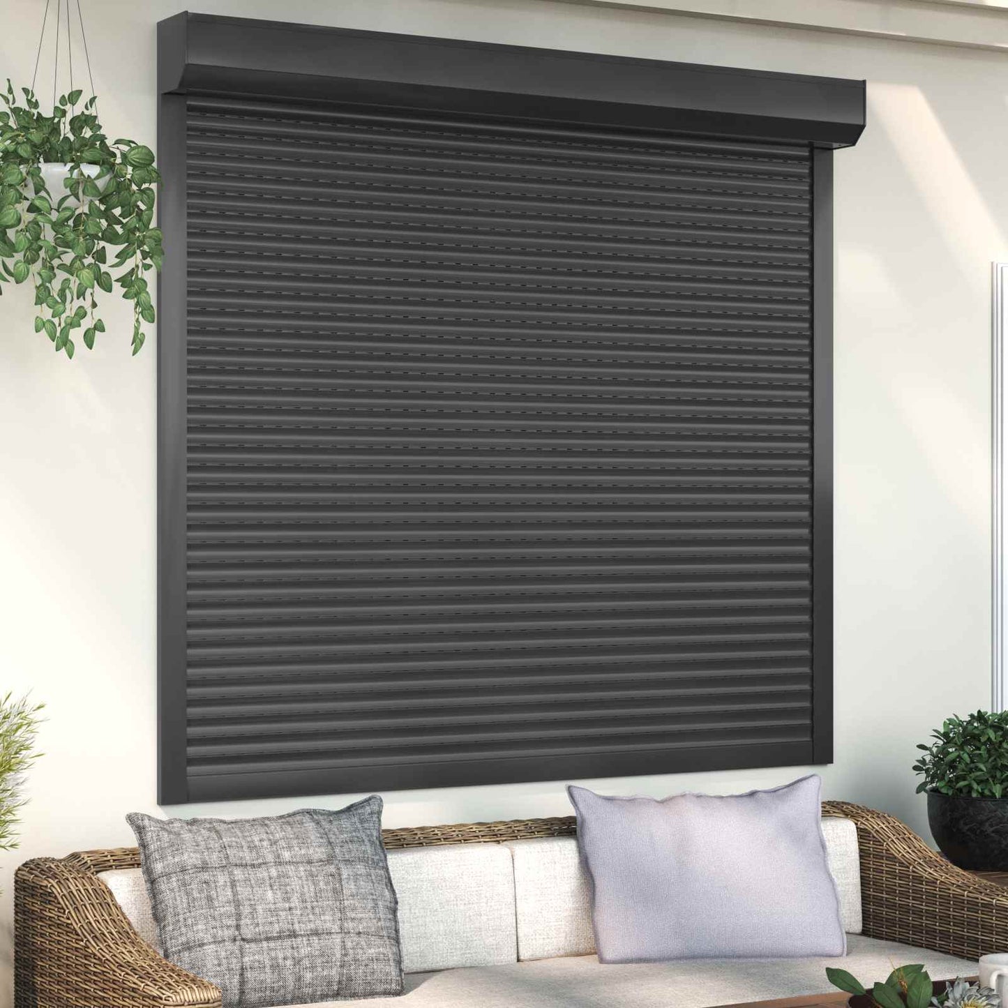 Rullegardin Antracit 160 x 150 cm Aluminium og Polyurethan