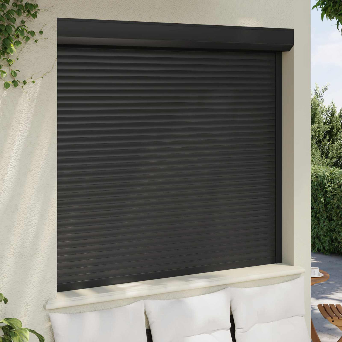 Rullegardin Antracit 160 x 150 cm Aluminium og Polyurethan
