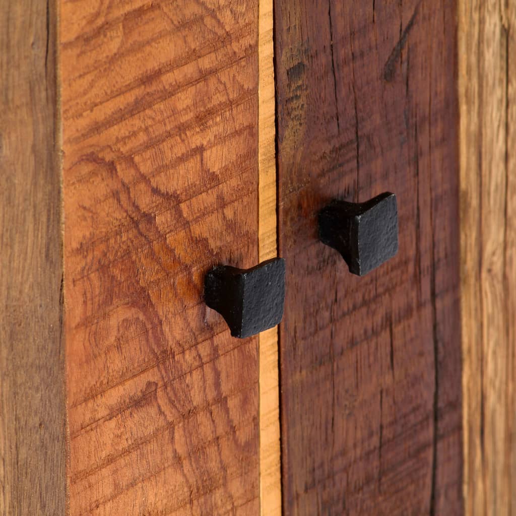 sideskab 60x35x76 cm massivt genbrugstræ og stål