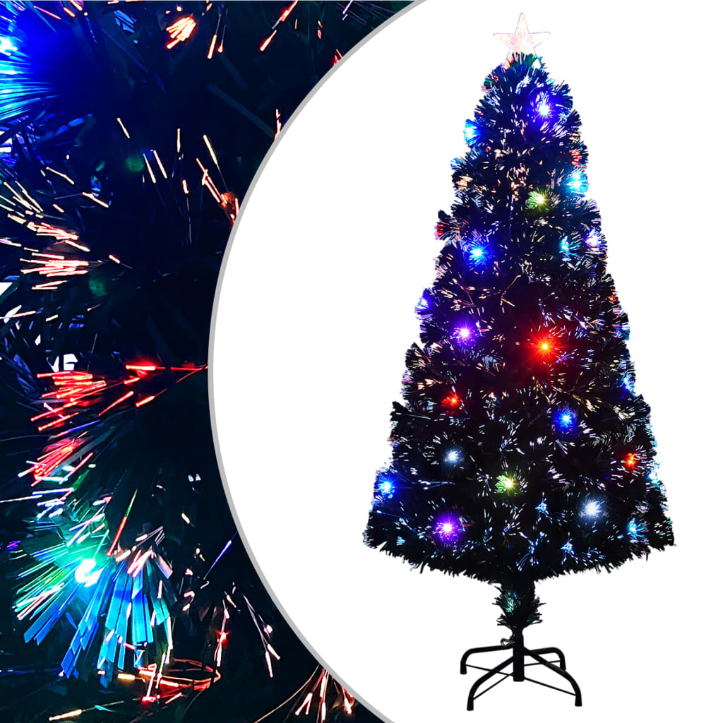 forudtændt juletræ med stativ og LED 150 cm fiberoptisk
