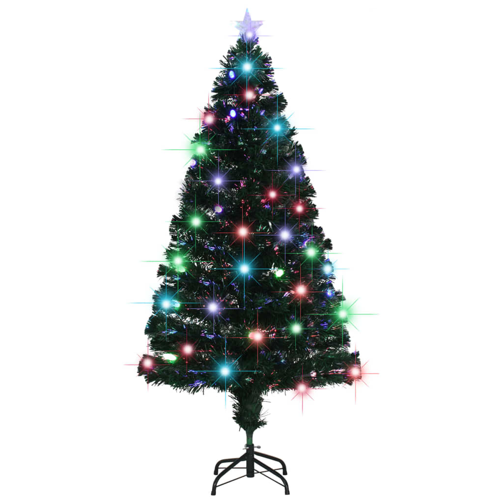 forudtændt juletræ med stativ og LED 150 cm fiberoptisk